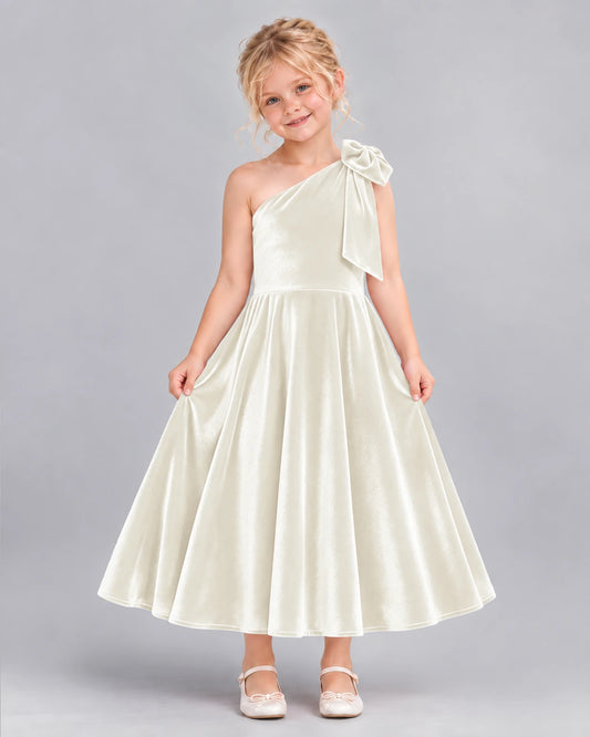 Ivory Ball Gown Girls Formal Dress Front
