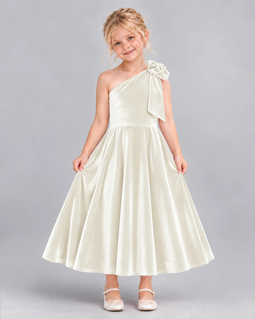 Ivory Ball Gown Girls Formal Dress Front