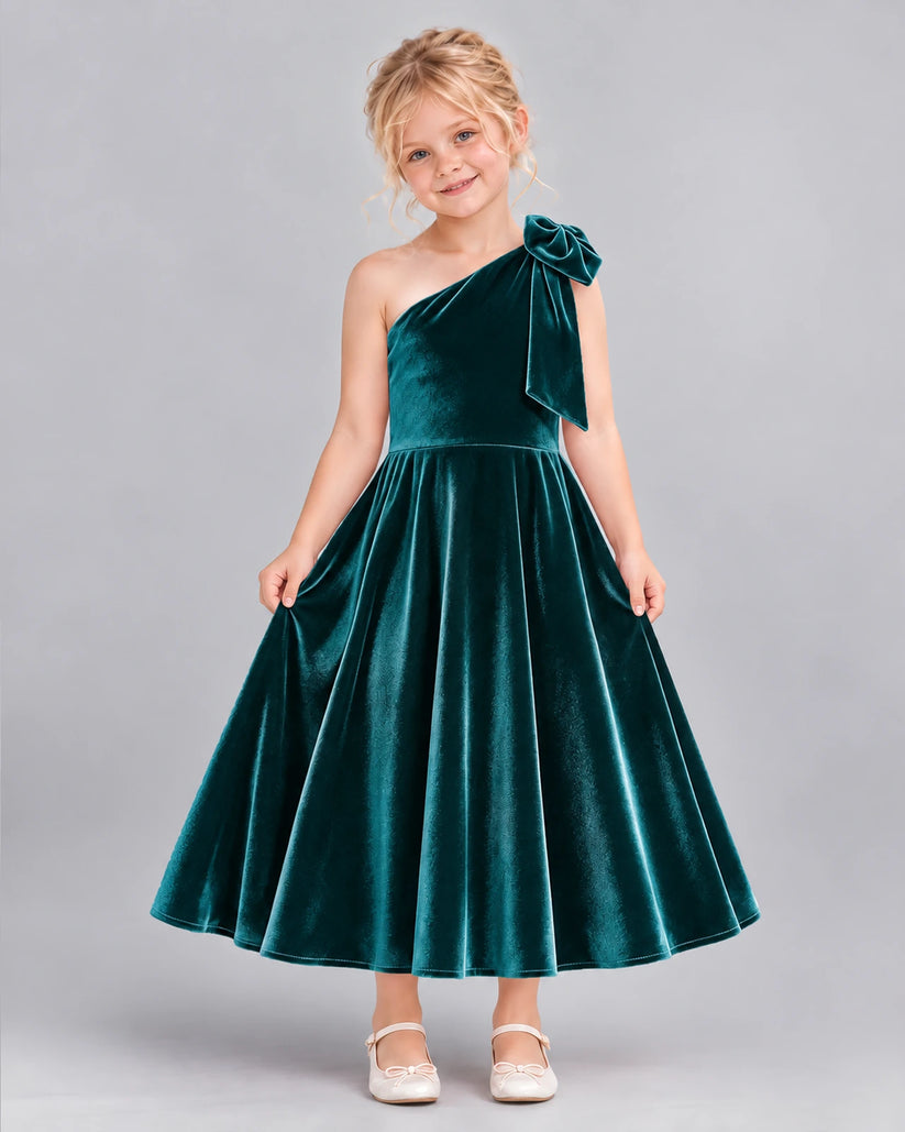 Peacock Ball Gown Girls Formal Dress Front