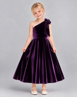 Purple Ball Gown Girls Formal Dress Front