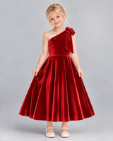 Red Ball Gown Girls Formal Dress Front