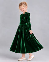 Dark Green A-line Girls Formal Dress Side [Shared]