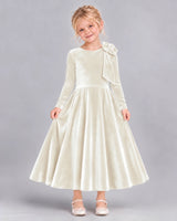 Ivory A-line Girls Formal Dress Front