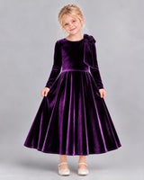 Purple A-line Girls Formal Dress Front