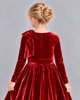 Red A-line Girls Formal Dress Back_Detail [Shared]