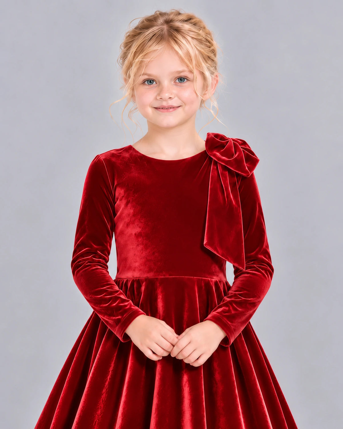 Red A-line Girls Formal Dress Detail [Shared]