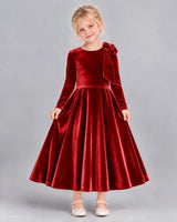Red A-line Girls Formal Dress Front