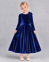 Royal Blue A-line Girls Formal Dress Front