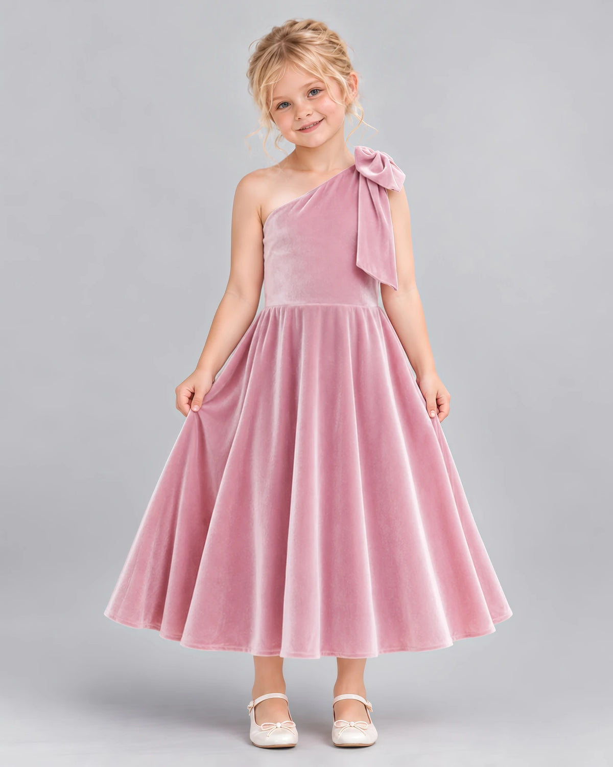 Pink Ball Gown Girls Formal Dress Front