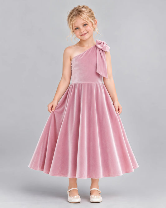 Pink Ball Gown Girls Formal Dress Front