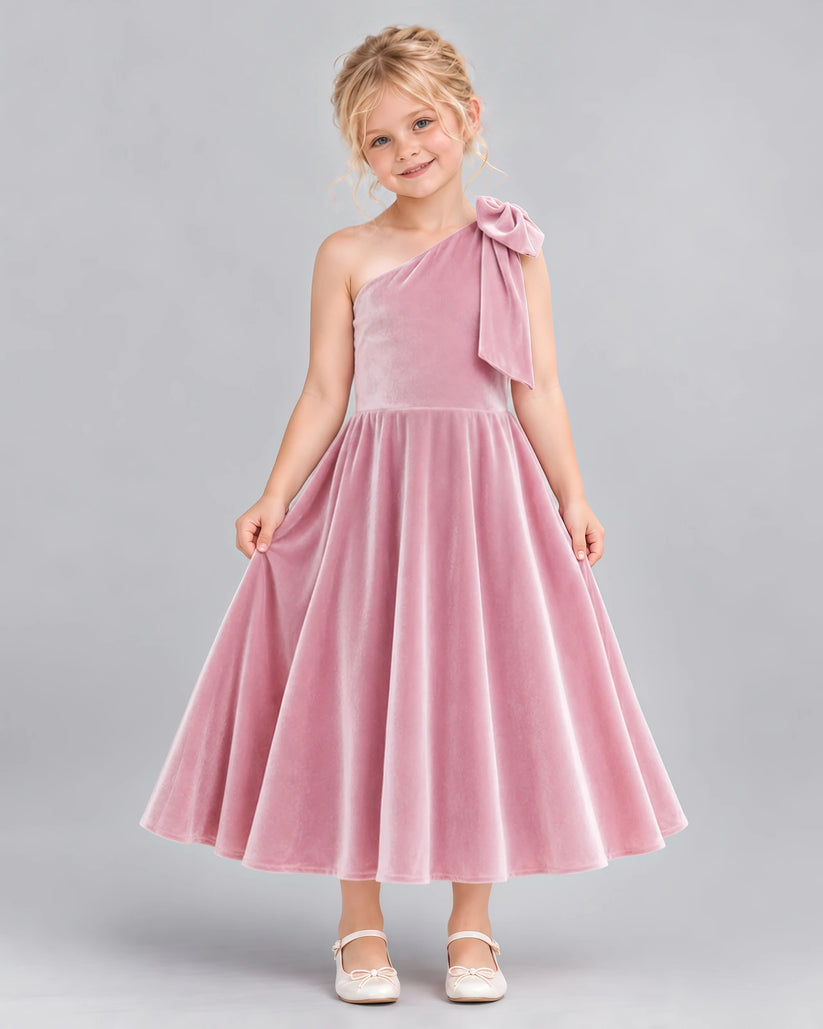 Pink Ball Gown Girls Formal Dress Front