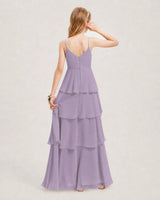 Wisteria Chiffon A-line Junior Bridesmaid Dress Back View