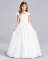 Ivory Ball Gown First Communion Dresses Front