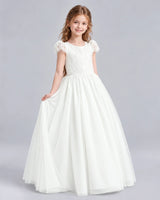 Ivory Ball Gown First Communion Dresses Side
