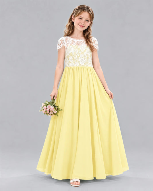 Daffodil A-line Junior Bridesmaid Dresses Front