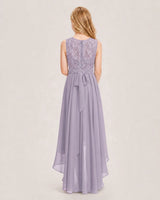 Wisteria Chiffon A-line Junior Bridesmaid Dress Back View