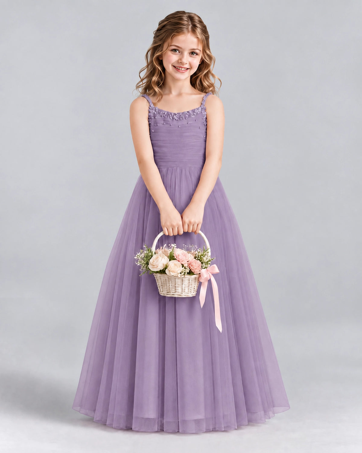 Wisteria A-line Girls Formal Dresses Front