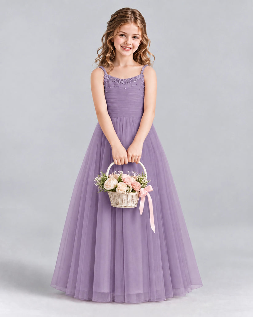 Wisteria A-line Girls Formal Dresses Front