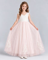 Pink Ball Gown Flower Girl Dresses Front