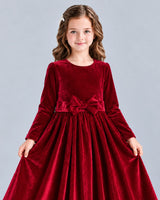 Burgundy A-line Girls Formal Dresses Detail [Shared]