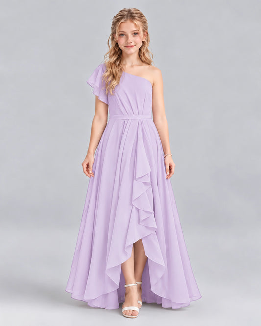 Lavender A-line Junior Bridesmaid Dresses Front