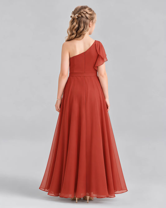 Vermilion A-line Junior Bridesmaid Dresses Back [Shared] 