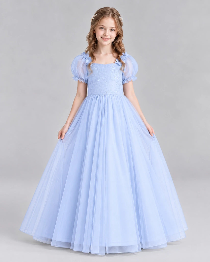 Lavender Ball Gown Girls Formal Dresses Front