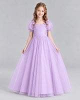 Lilac Ball Gown Girls Formal Dresses Front