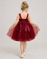 Windred Satin Tulle A-line Girls Formal Dress Back View