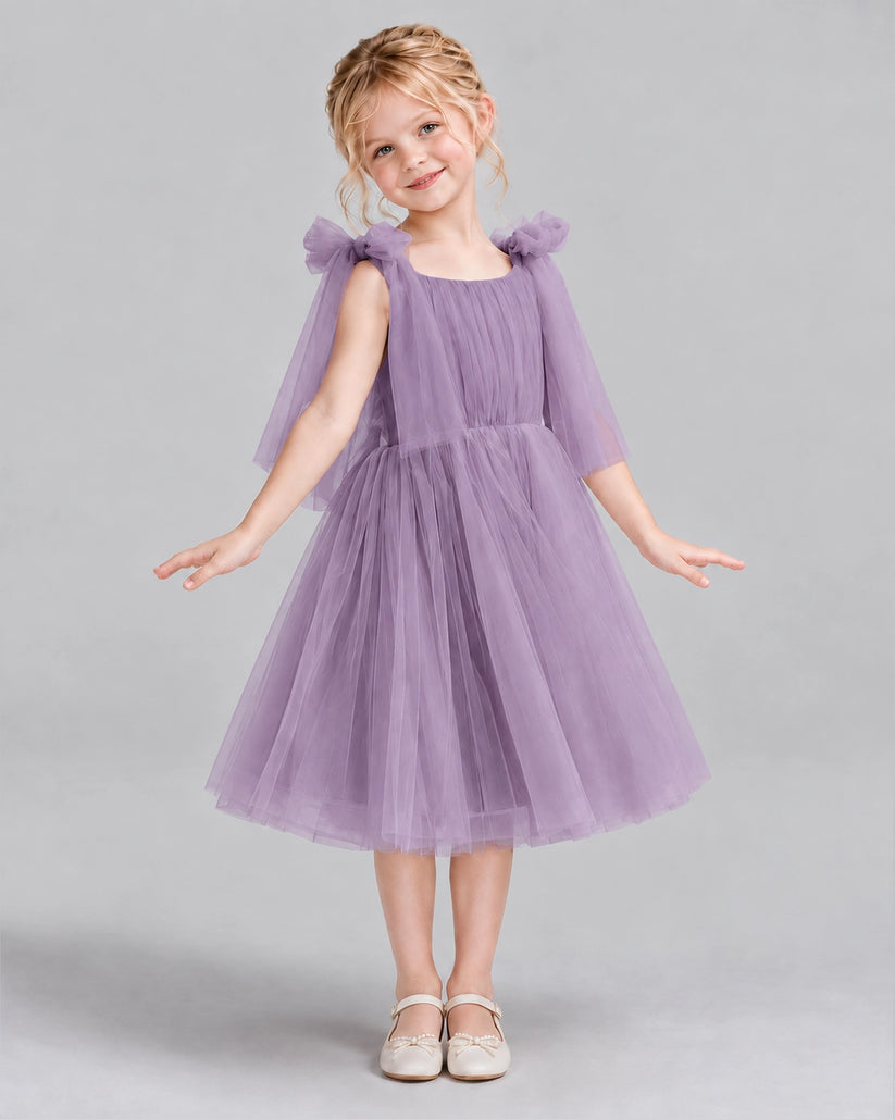 Wisteria A-line Flower Girl Dresses Side