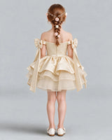Champagne A-line Girls Formal Dresses Back [Shared]