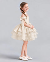 Champagne A-line Girls Formal Dresses Side [Shared]