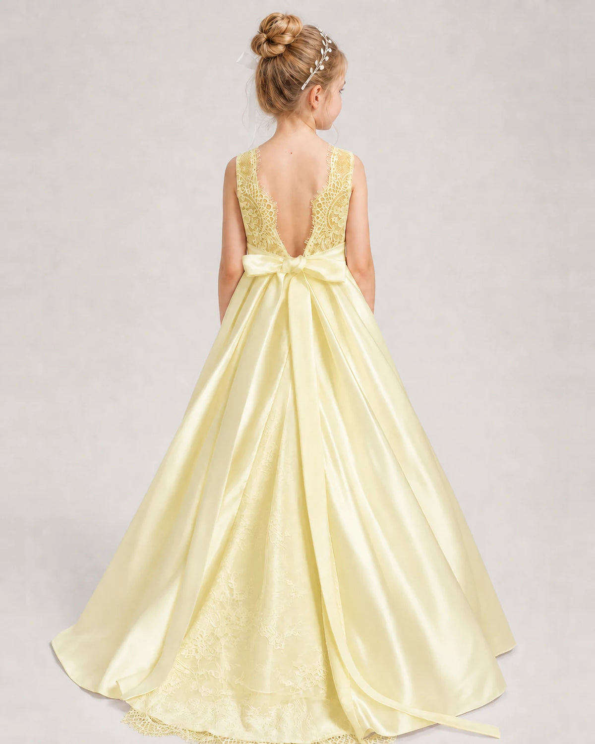 Daffodil A-line Girls Formal Dresses Back