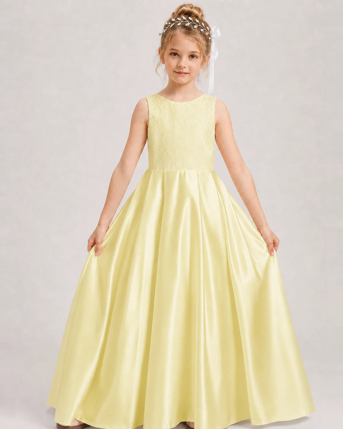 Daffodil A-line Girls Formal Dresses Front