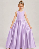 Lilac A-line Girls Formal Dresses Front