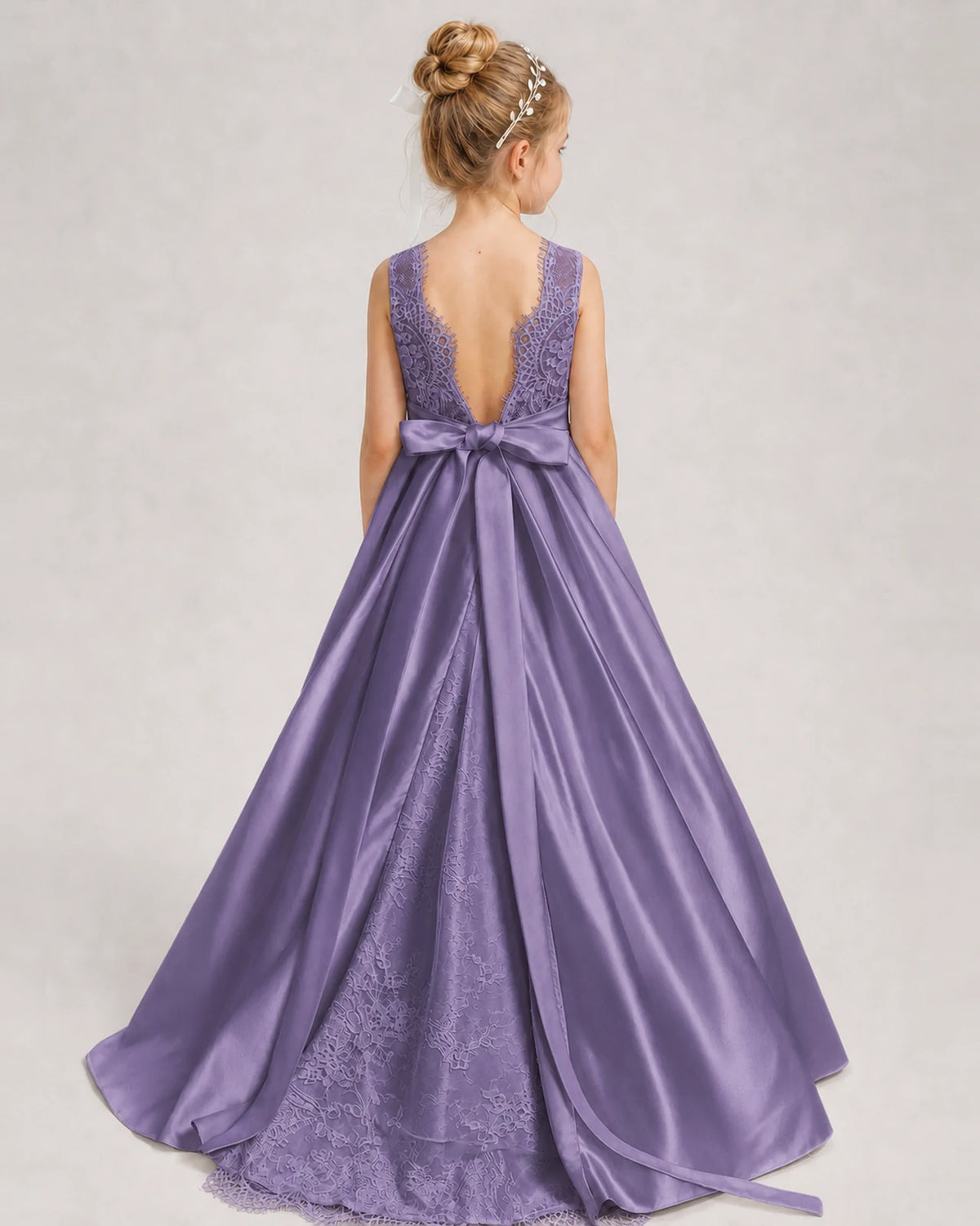 Wisteria A-line Girls Formal Dresses Back
