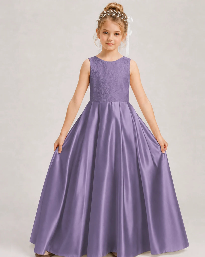 Wisteria A-line Girls Formal Dresses Front