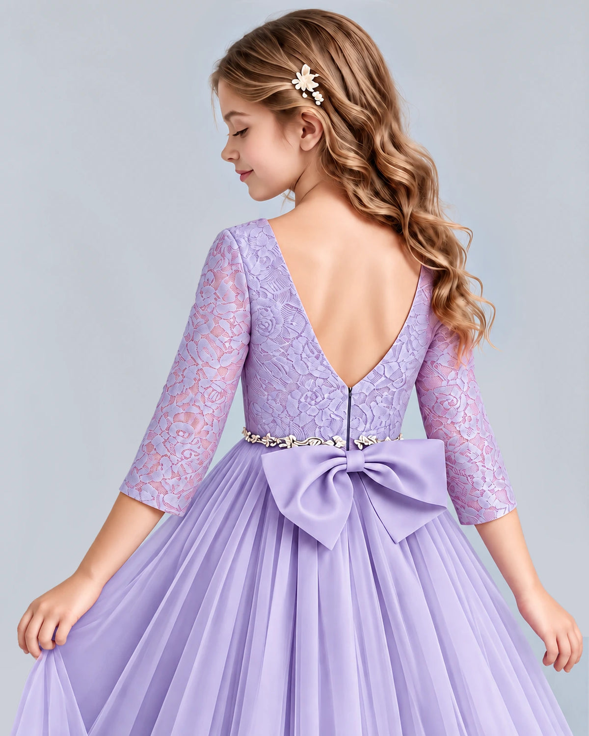 Lilac Ball Gown Girls Formal Dresses Back_Detail [Shared]