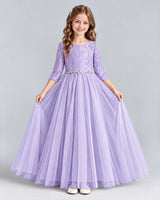 Lilac Ball Gown Girls Formal Dresses Front