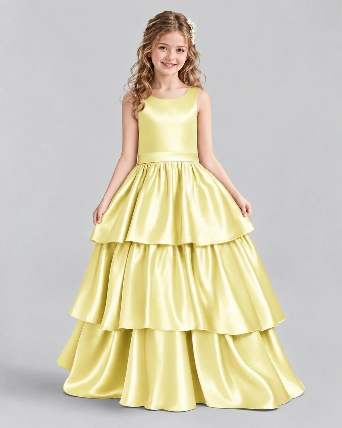 Daffodil Ball Gown Girls Formal Dresses Front