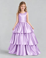Lilac Ball Gown Girls Formal Dresses Front