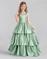 Sage Green Ball Gown Girls Formal Dresses Pose [Shared]