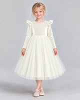 Ivory Ball Gown Junior Bridesmaid Dresses Front