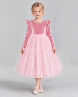 Pink Ball Gown Junior Bridesmaid Dresses Front