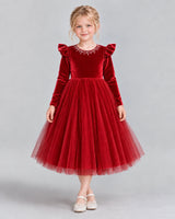 Red Ball Gown Junior Bridesmaid Dresses Front