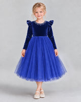 Royal Blue Ball Gown Junior Bridesmaid Dresses Front