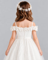 Ivory A-line Flower Girl Dresses Back_Detail
