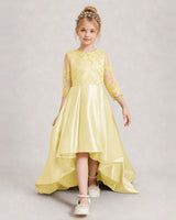Daffodil Satin A-line Pageant Dress Front View