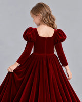 Burgundy Ball Gown Girls Formal Dresses Back_Detail [Shared]