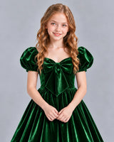 Dark Green A-line Girls Formal Dress Detail [Shared]